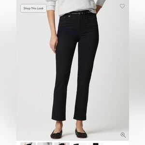J crew High-rise stovepipe black jean in signature stretch NWT 26